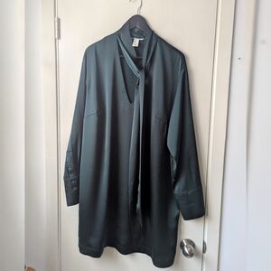 H&M Green Satin Dress
